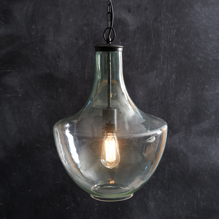 Handblown Glass Pendant Lamp-Lighting-Vintage Shopper