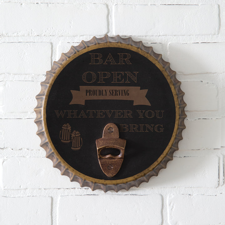 Beer Bottle Opener Bar Wall Sign-Wall Decor-Vintage Shopper