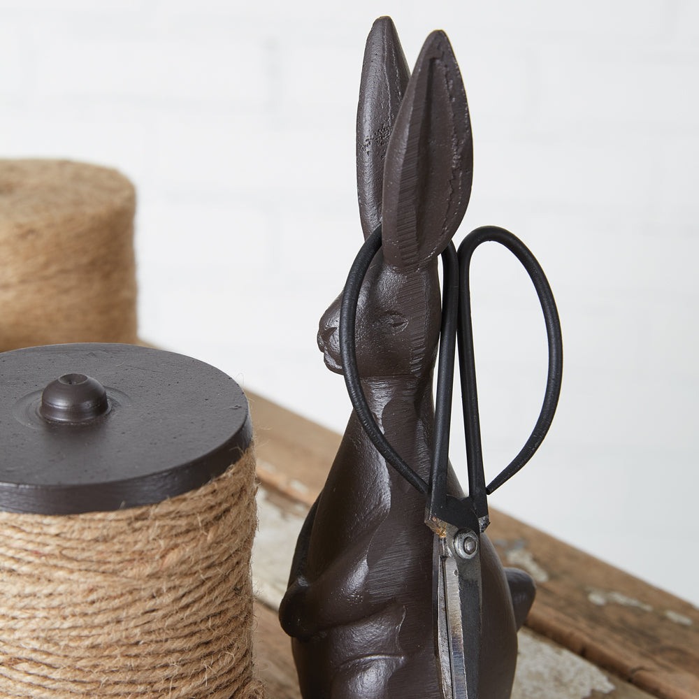 Vintage Rabbit Twine Holder and Scissors-Home Decor-Vintage Shopper