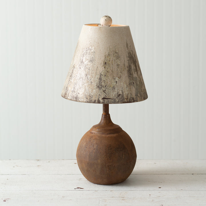 Distressed Cannon Ball Table Lamp-Lighting-Vintage Shopper