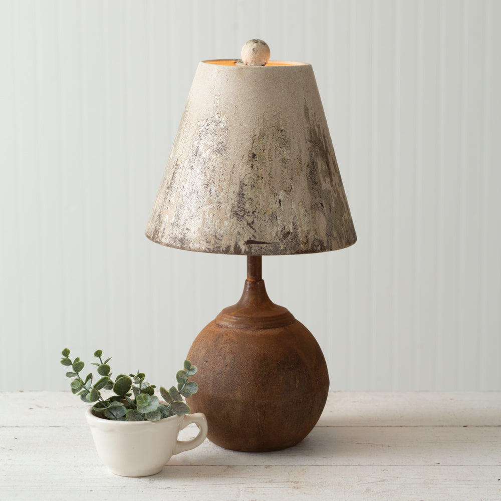 Distressed Cannon Ball Table Lamp-Lighting-Vintage Shopper