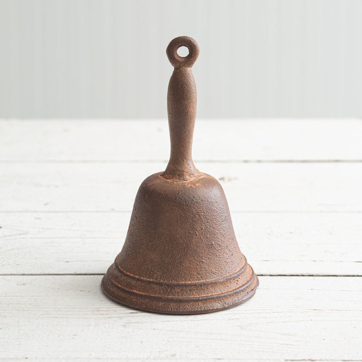 Antique Inspired Hand Bell in Rustic Cast Iron-Home Decor-Vintage Shopper