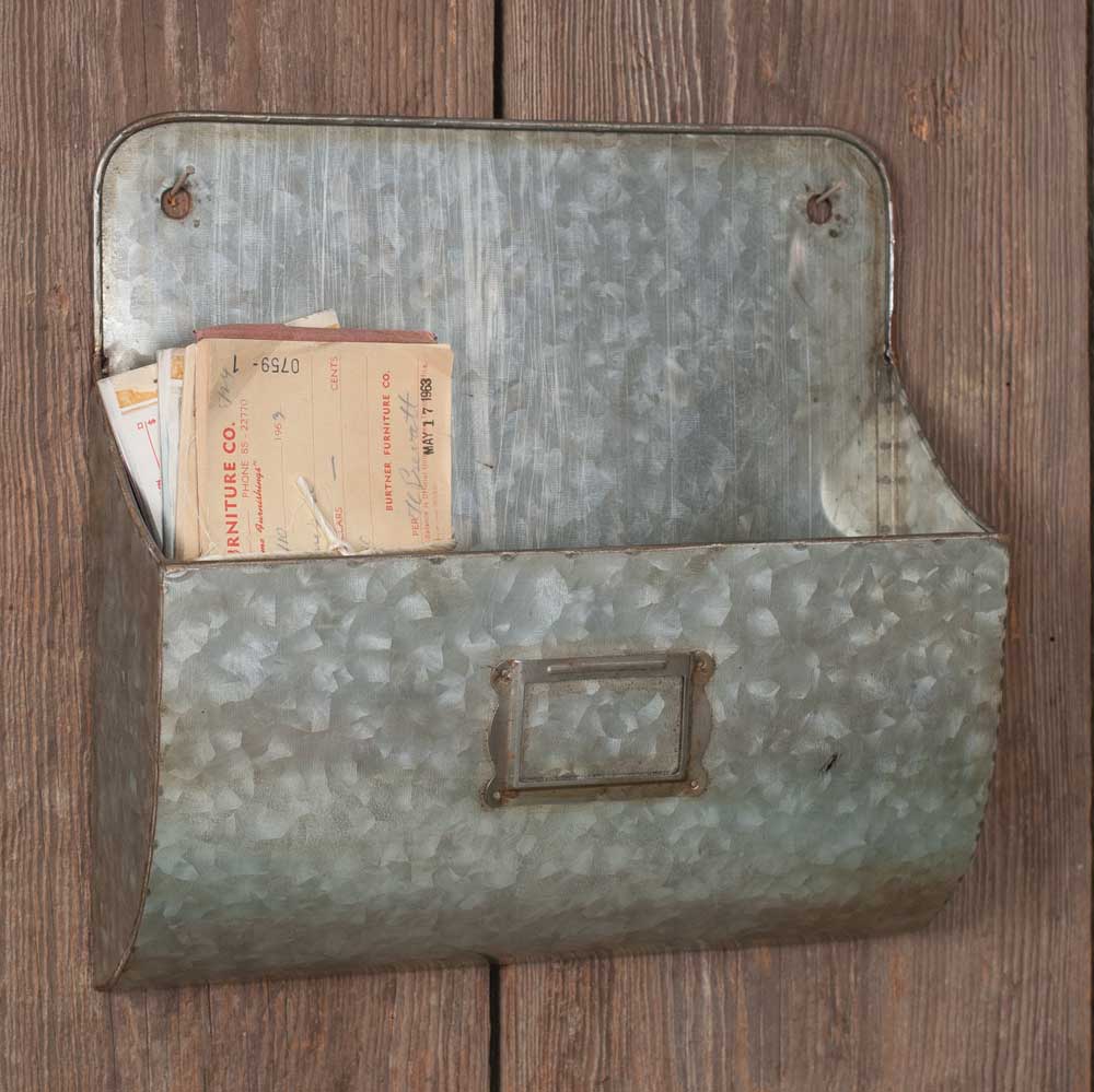 Vintage Metal Wall Pockets (Set of 2)-Wall caddy-Vintage Shopper