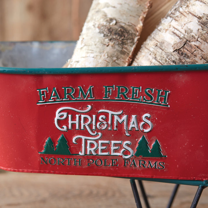 Rustic Christmas Trees Wheelbarrow-Storage-Vintage Shopper