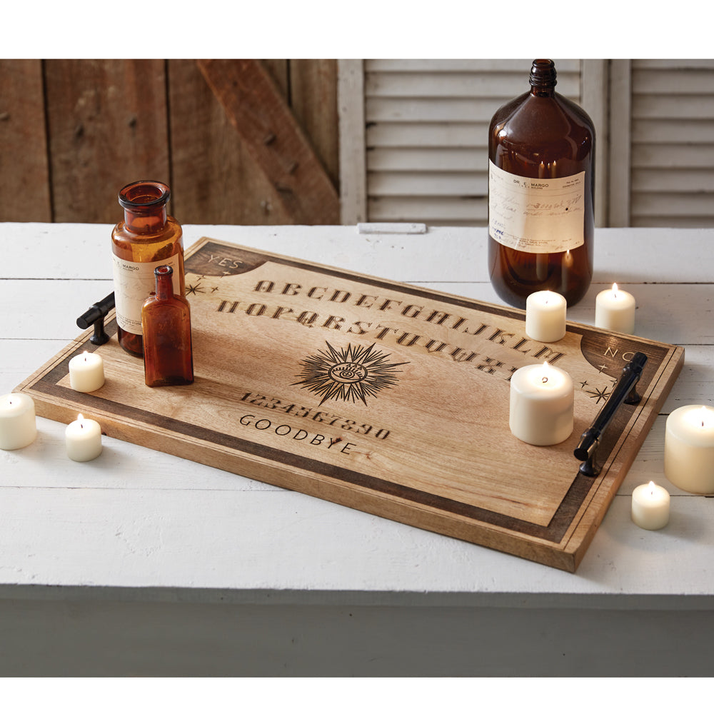 Ouija Board Wooden Serving Tray Halloween Décor-Halloween Decor-Vintage Shopper