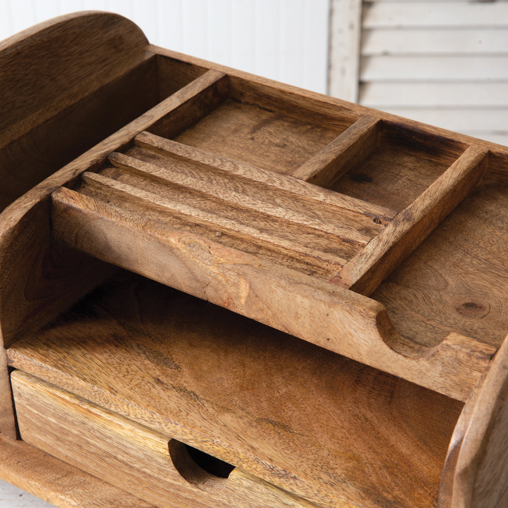 Desk Organizer in Solid Wood-Home Decor-Vintage Shopper