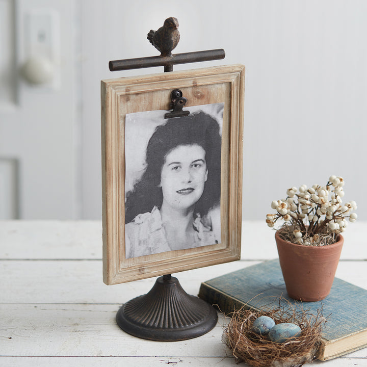 Clipboard Picture Frame with Bird-Home Decor-Vintage Shopper