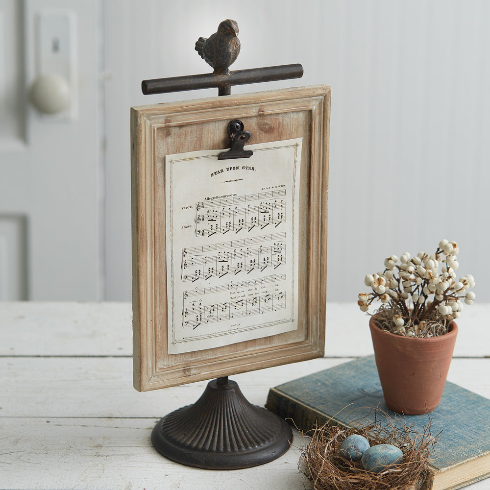 Clipboard Picture Frame with Bird-Home Decor-Vintage Shopper
