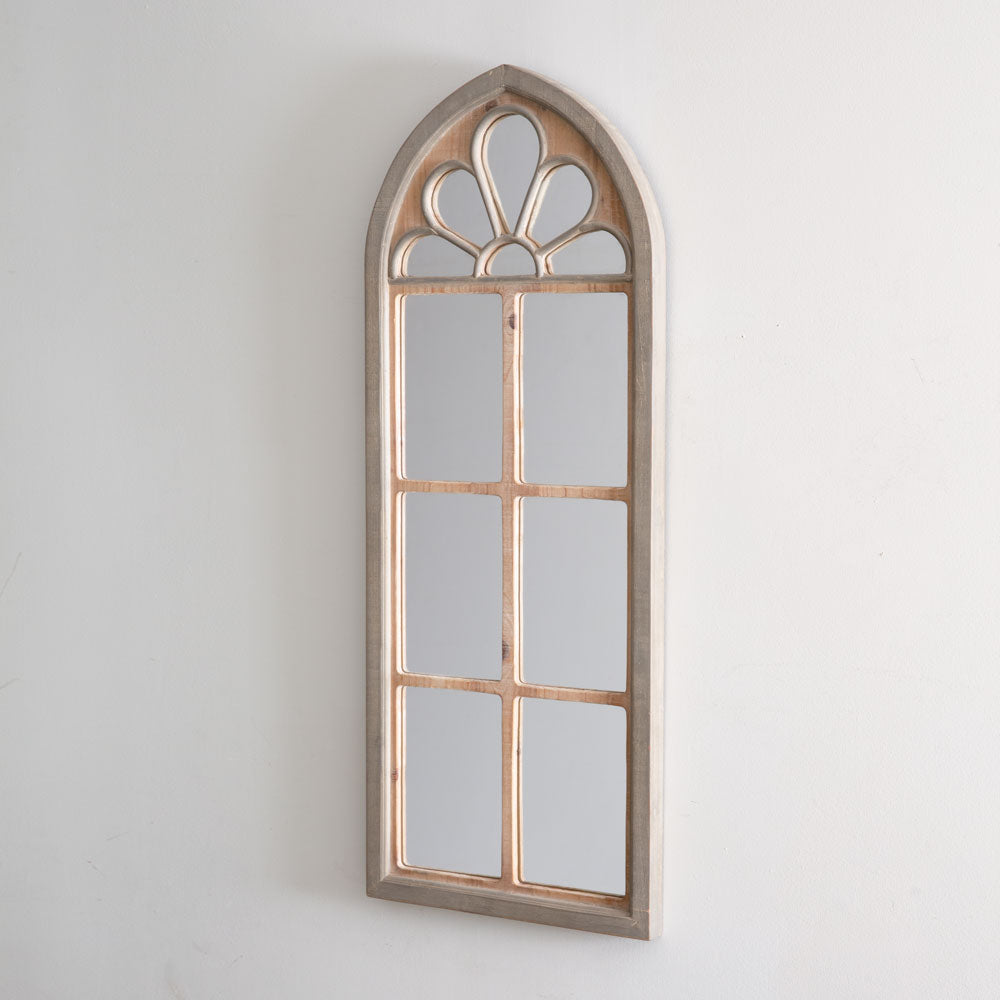 Rustic Cathedral Window Arched Wall Mirror-Mirror-Vintage Shopper