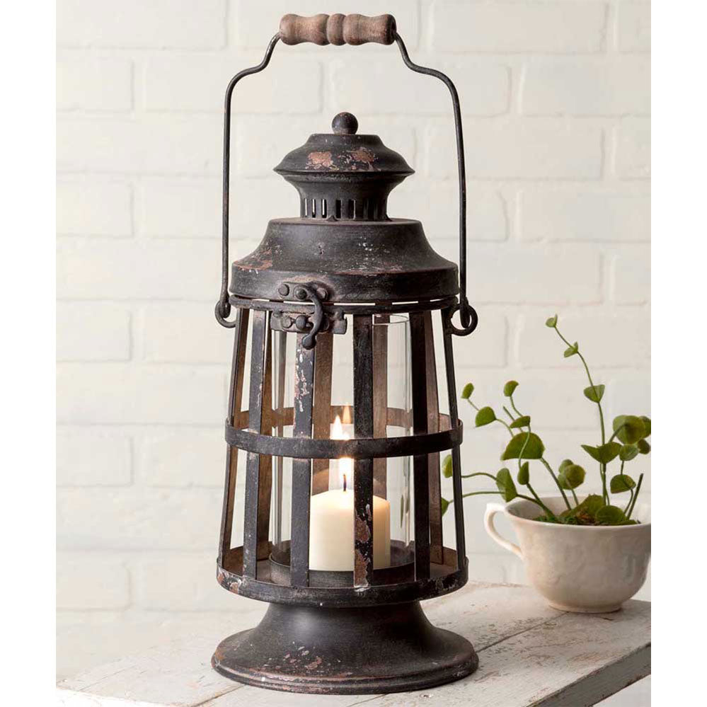 Rustic Antique Inspired Nautical Candle Lantern-Lantern-Vintage Shopper