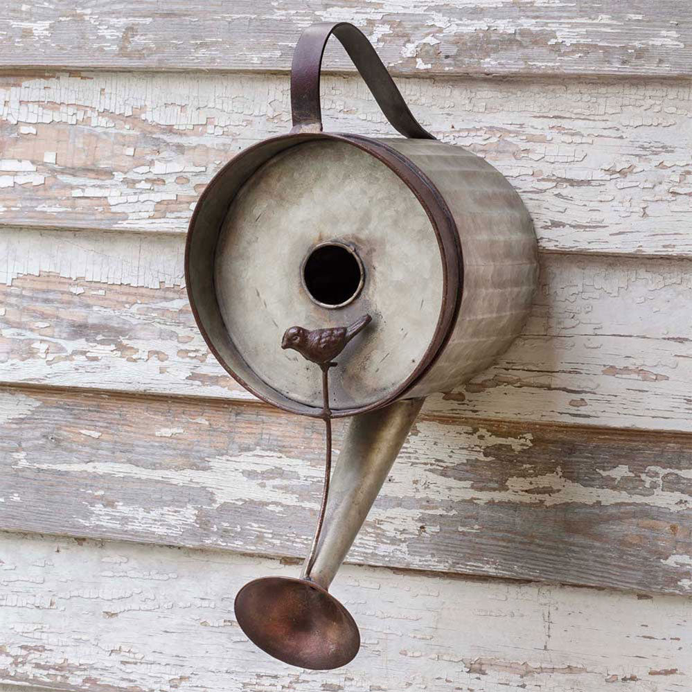 Rustic Farmhouse Watering Can Birdhouse-Outdoor Décor-Vintage Shopper