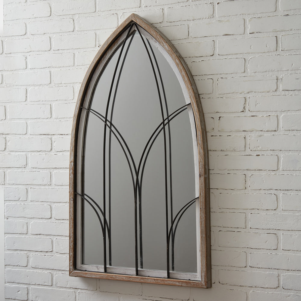Gothic Farmhouse Arched Wall Mirror-Mirror-Vintage Shopper