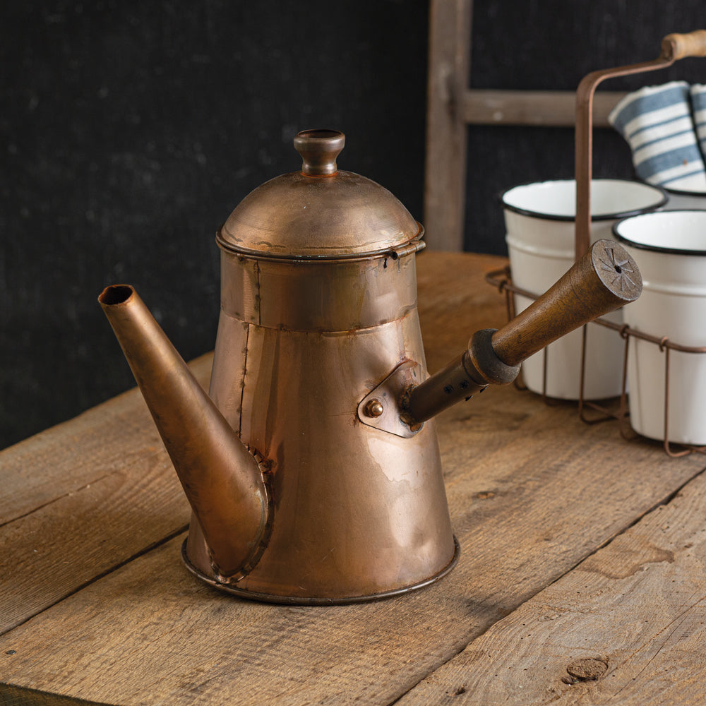 Western Farmhouse Coffee Pot in Copper--Vintage Shopper