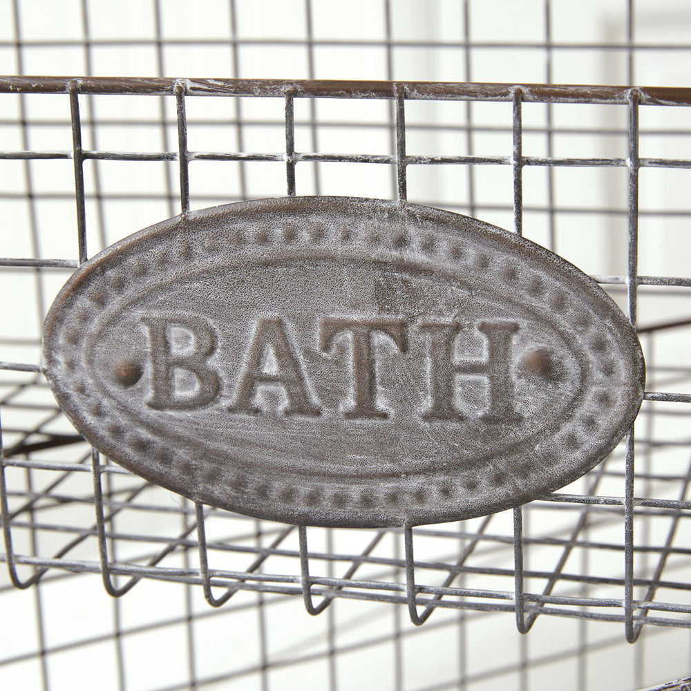 Rustic Country Bath Caddies (Set of 2)-Home Decor-Vintage Shopper