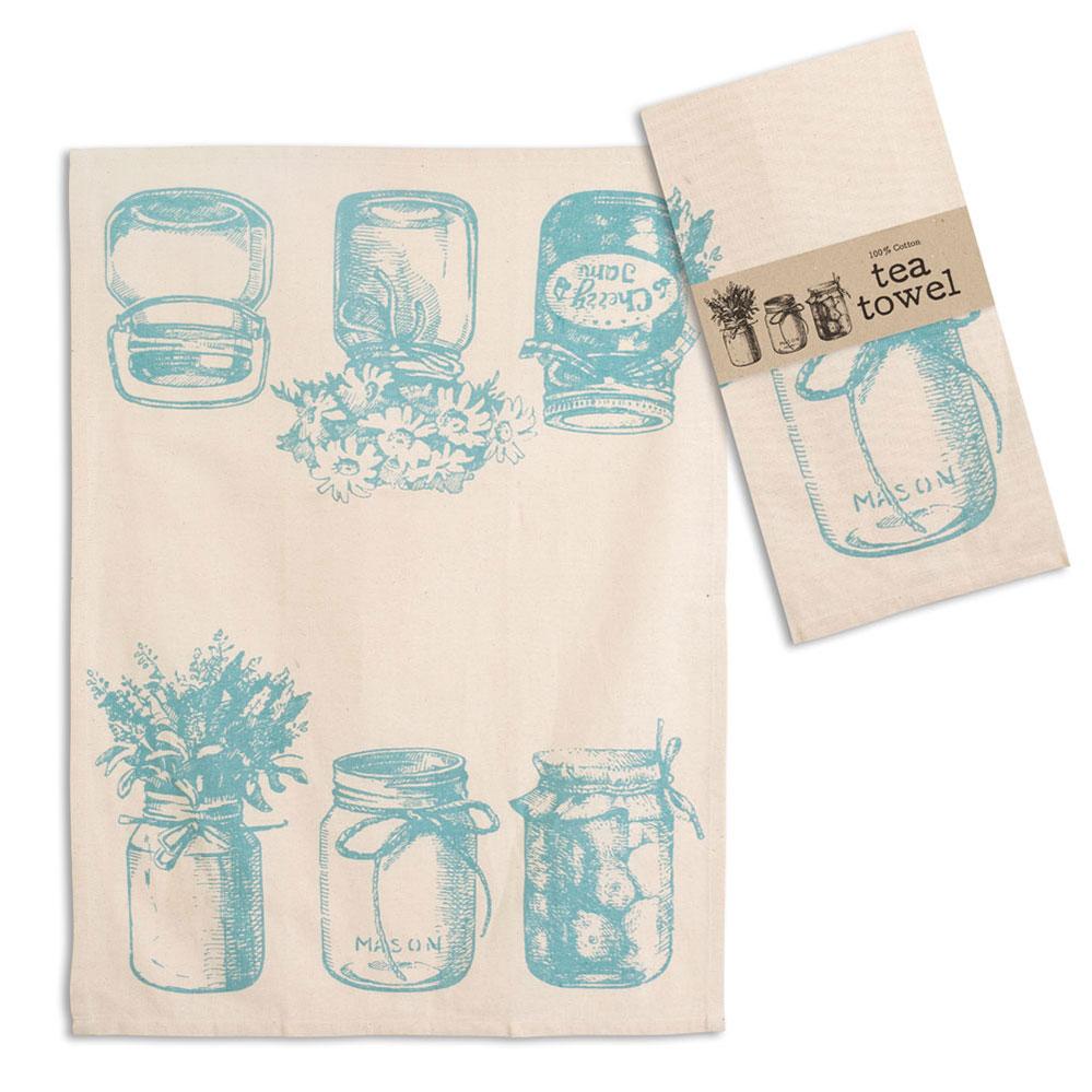 Canning Jars Vintage Tea Towel (Set of 4)-Kitchen-Vintage Shopper