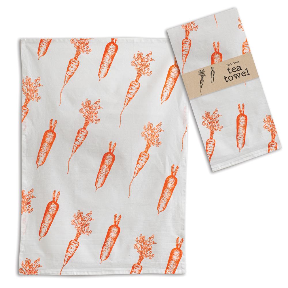 Carrots Farmhouse Tea Towel (Set of 4)-Kitchen-Vintage Shopper