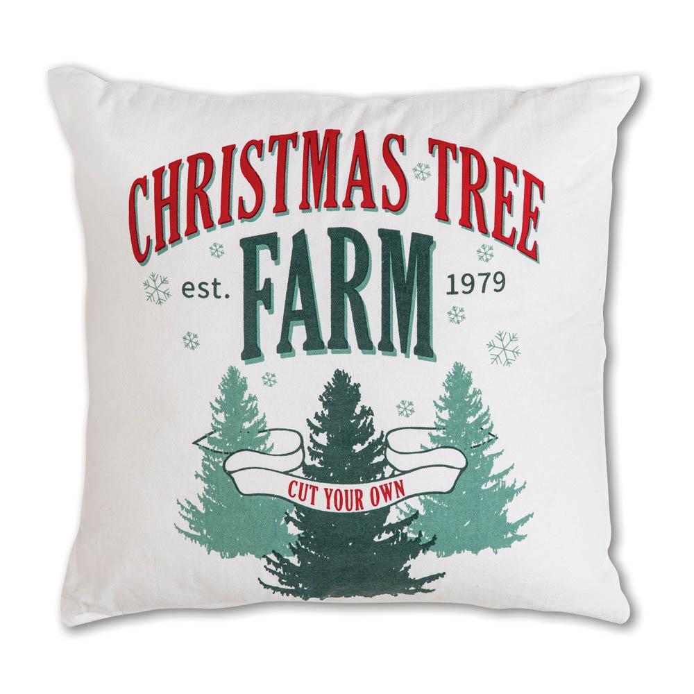 Christmas Tree Farm Pillow-Blankets & Pillows-Vintage Shopper