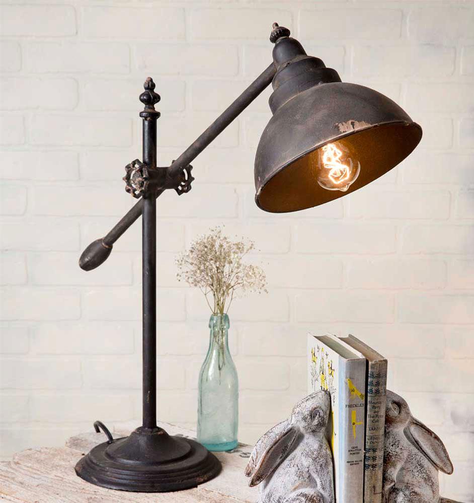Industrial Adjustable Swing-Arm Task Lamp-Lighting-Vintage Shopper