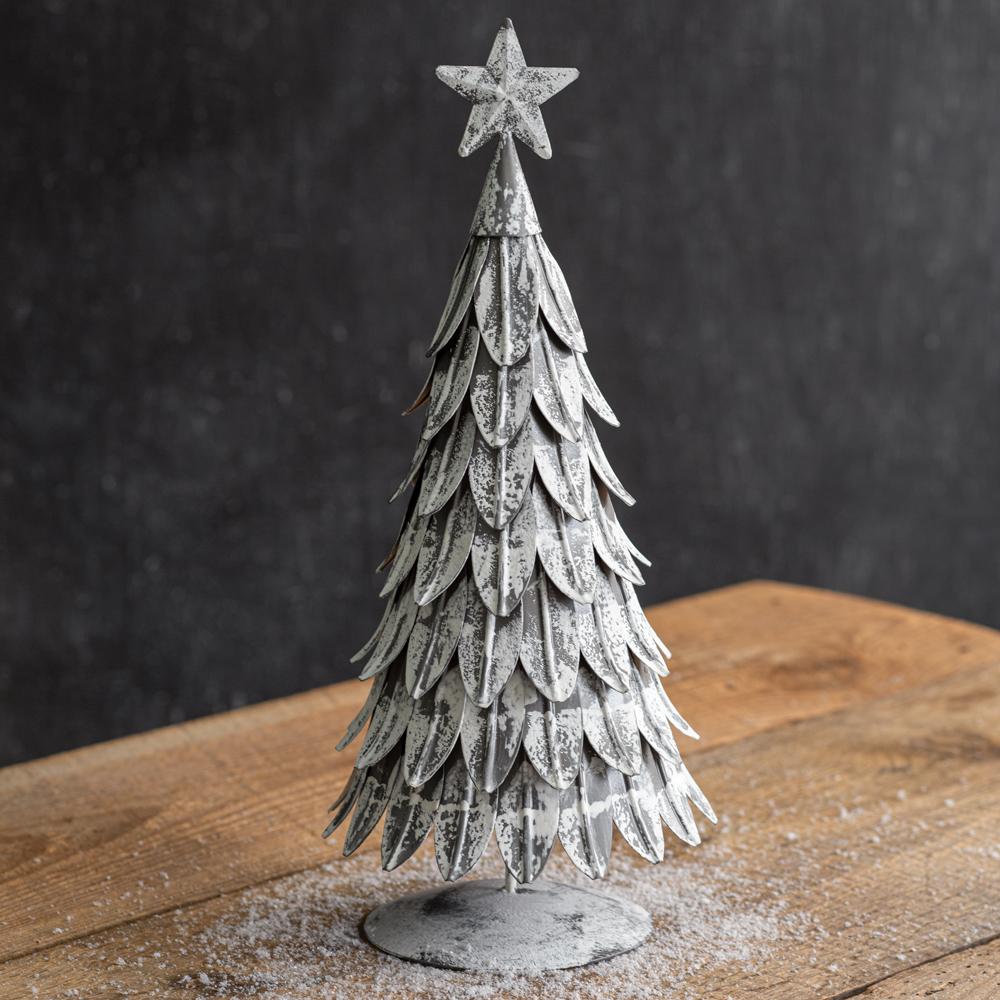 Metal Christmas Tree with Star-Home Decor-Vintage Shopper