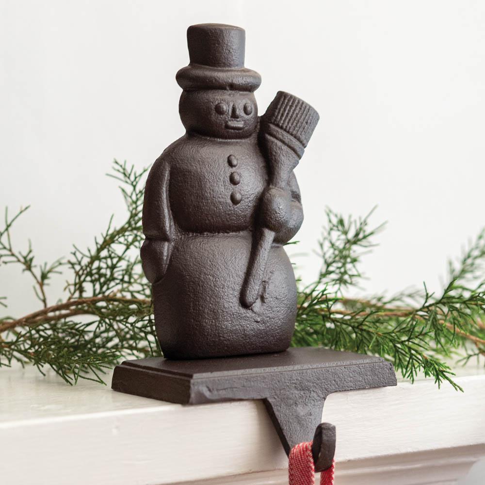 Rustic Snowman Stocking Holder-Home Decor-Vintage Shopper