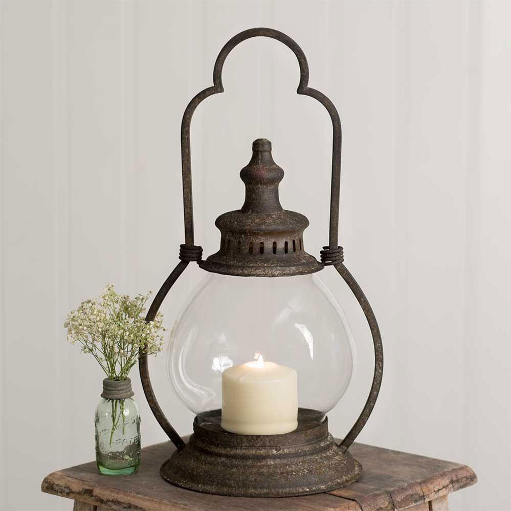 Antique Inspired Rustic Steeple Candle Lantern-Lantern-Vintage Shopper