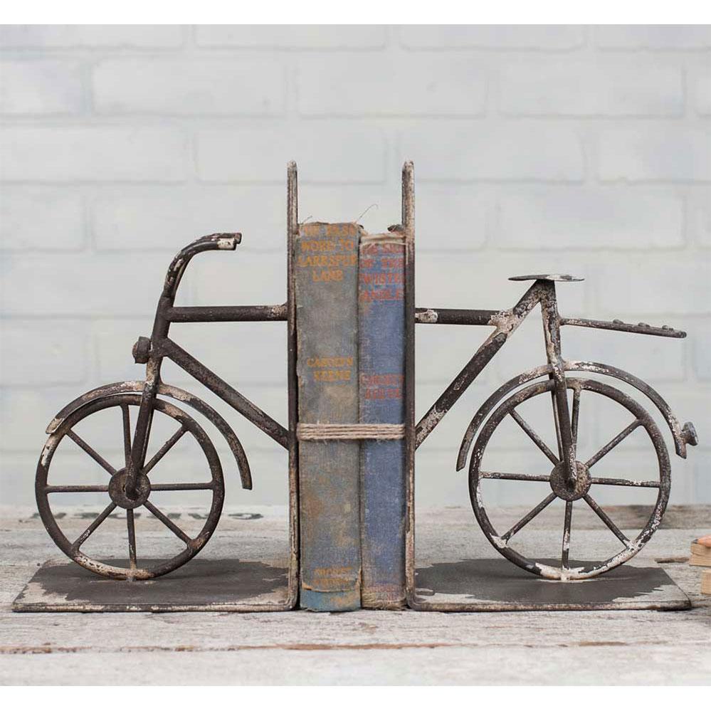 Vintage Bicycle Metal Bookends (Set of 2)-Home Decor-Vintage Shopper