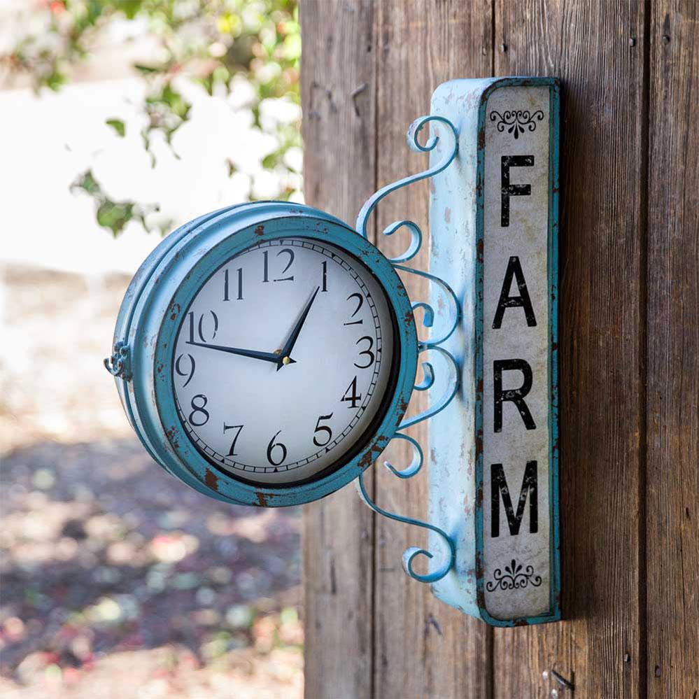 Wall Mounted Farm Station Clock-Clocks-Vintage Shopper